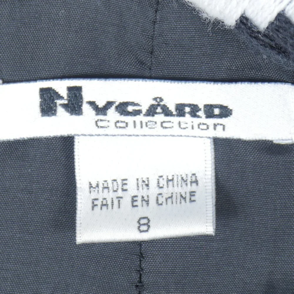 Nygard Black White Houndstooth Design Retro Coat Wide Half Sleeve SZ 8 Jacket - Picture 2 of 14